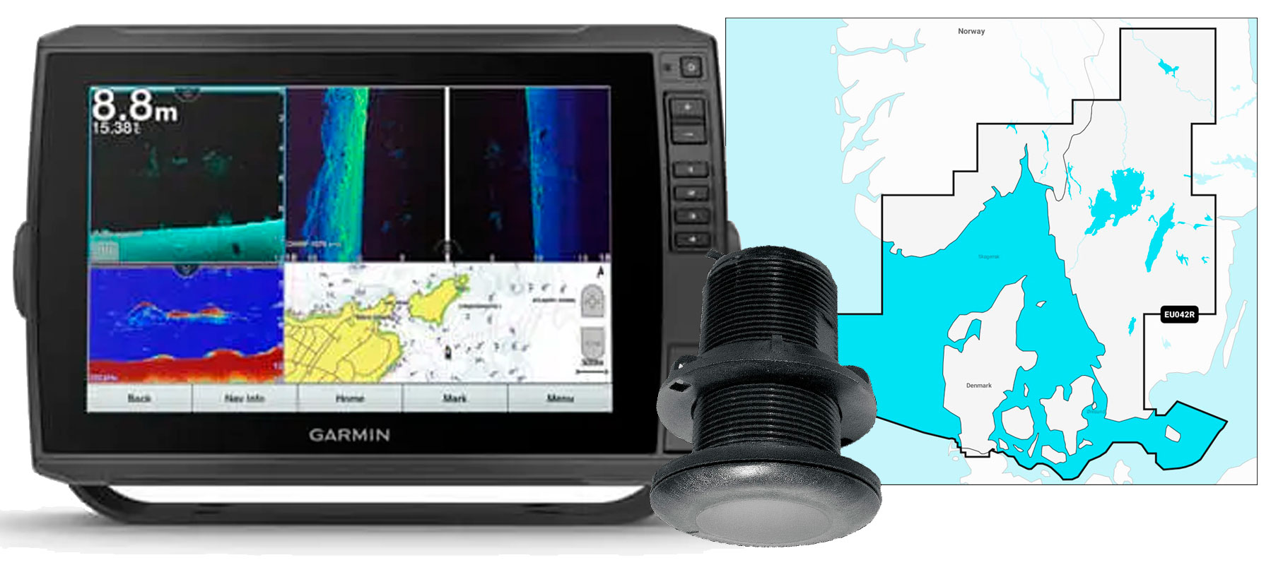 Garmin echoMAP Ultra 102sv, P319 og NSEU042R