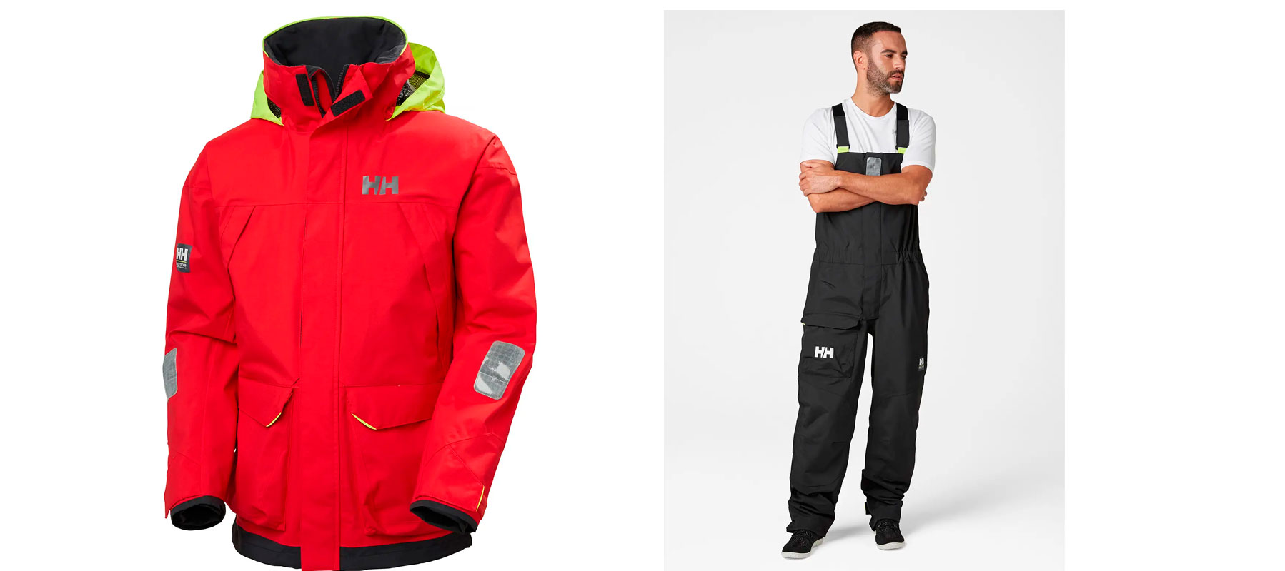 Helly Hansen PIER 34156 Herre Rød SÆT str. L - bådudstyr lavpris Marinetorvet