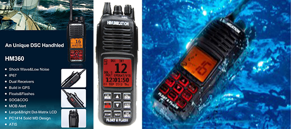 HM360 DSC 6W Flydende VHF m GPS og "Float-&-Flash"