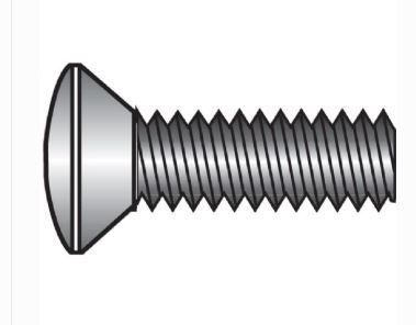 Maskinskrue 4 x 8 mm. 8 stk. Linsehoved