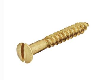 Trskrue messing m/lige krv (linsehoved)3x16mm