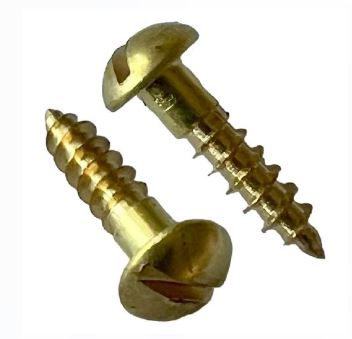 Tr�skrue messing m/lige k�rv (panhoved)3x10mm