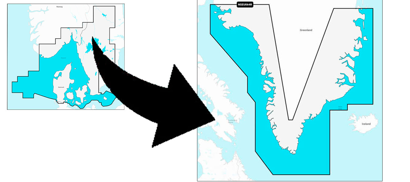 Garmin Navionics+ ombytning til NSEU064R