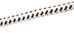 Fortøjningsline (Flexline Poly) - 14 mm. hvid/sort