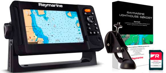 Raymarine Element 9S, hktransducer og skort