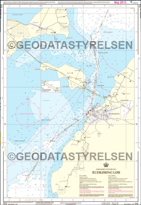 Søkort 172 Rudkøbing Løb 1:15000 - bådudstyr til lavpris hos Marinetorvet