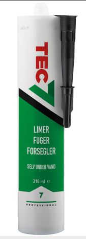 Tec7 limer fuger forsegler 310ml patron hvid	