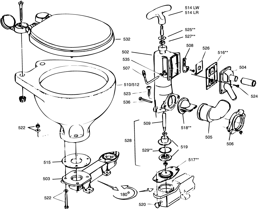 RM69 Ls Toiletpumpe T/RM69 Toilet