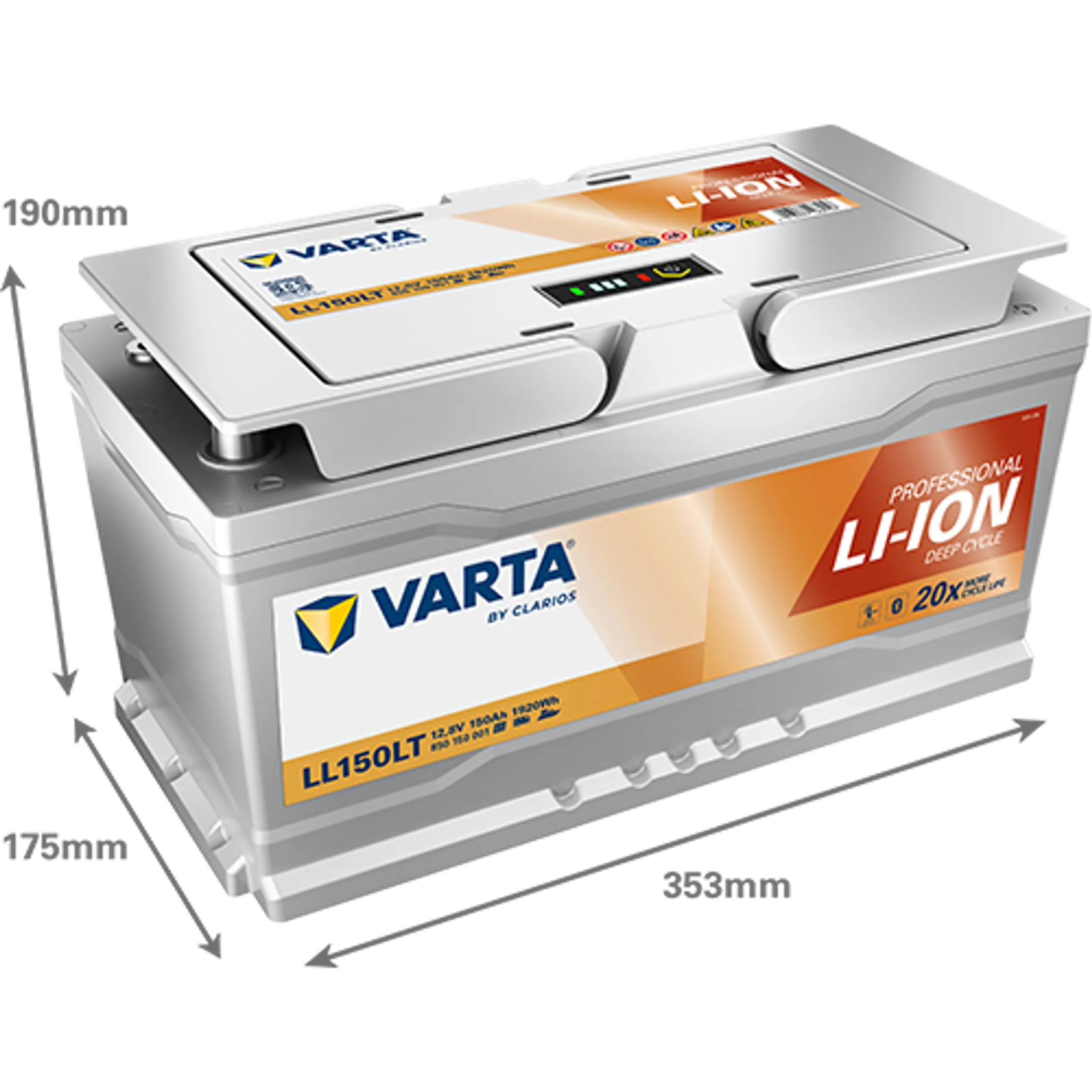 VARTA PROFESSIONAL LI-ION 12V 150Ah 1920Wh HEAT & 