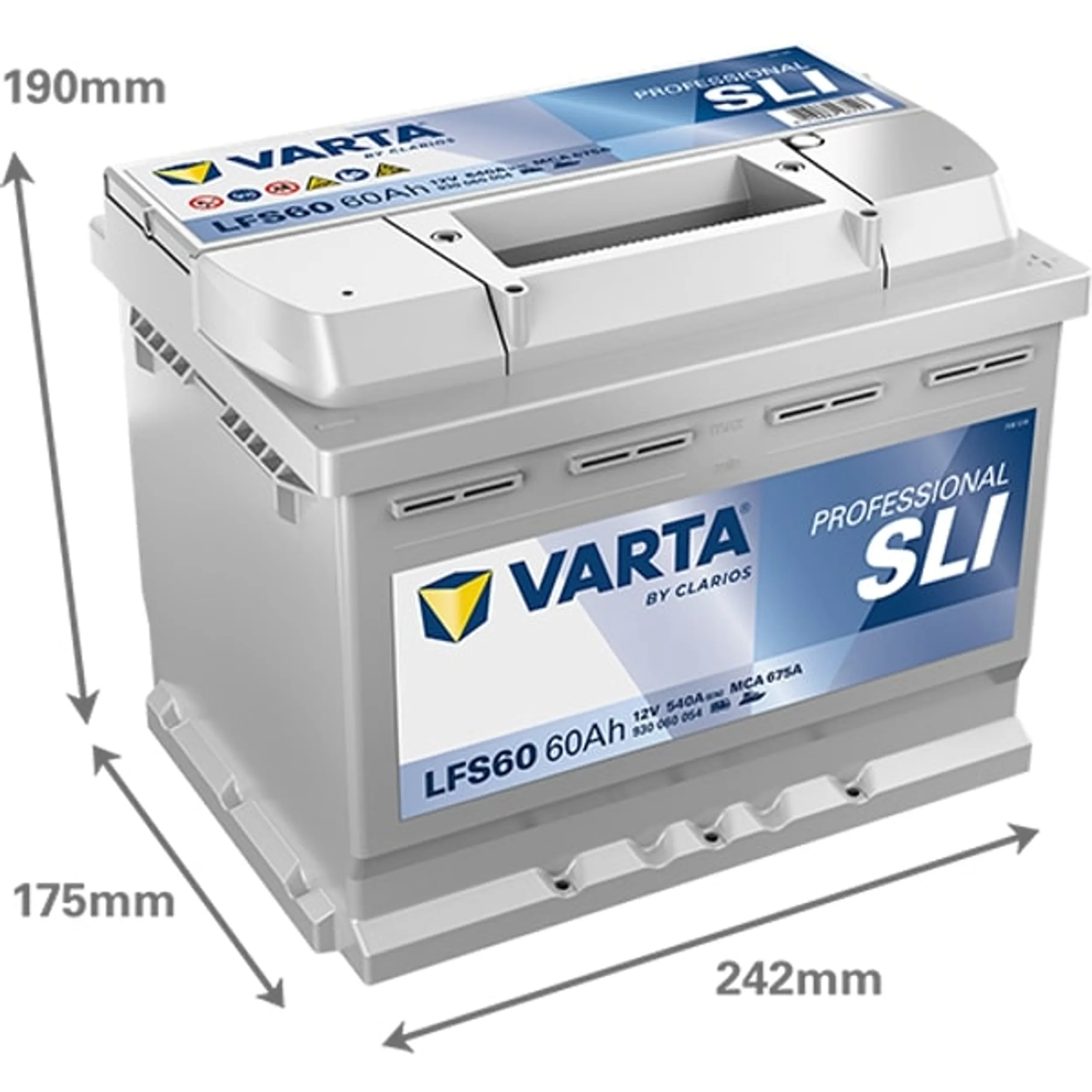 VARTA PROFESSIONAL SLI start 12V 60 AH