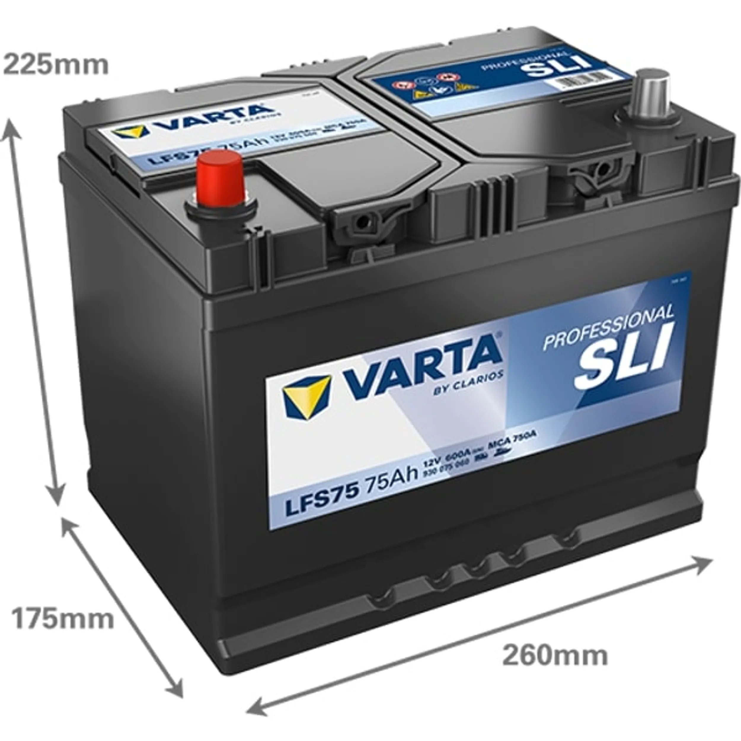 Varta Professional SLI start-/forbrugsbatteri 75Ah