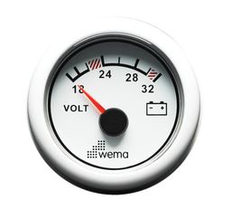 WEMA Whiteline voltmeter, Hvid