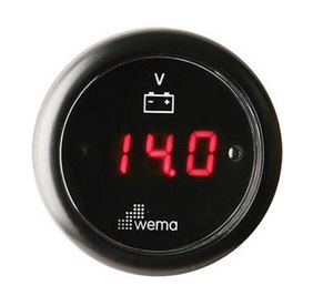 WEMA Blackline voltmeter digital, sort