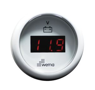 WEMA Whiteline voltmeter digital, Hvid